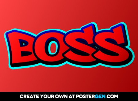 Graffiti Creator Poster Boss 1 Boss Racing Boss Racing